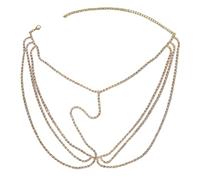 Abbagliante Velo multistrato multistrato Catena per il viso in rame Accessori per feste in maschera Gioielli unici Catena Gioielli Argento, Misura unica, come descritto