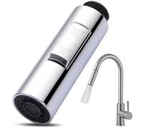 Abbassare la testa del rubinetto Sostituzione in argento color aspirali per lavello aspirato con 2 flussi d'acqua Effetto perfetto per la toilette per bagno da cucina