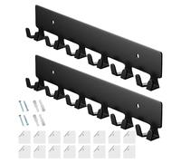 Abbastanza chiavi da parete - intagliatore a parete | Organizer per chiavi con 12 ganci | 2x organizer per archiviazione in metallo adesivo con hardware di montaggio per
