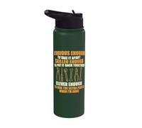 Abbastanza curioso da portarlo a parte - Ragazzo meccanico auto Stainless Steel Insulated Water Bottle