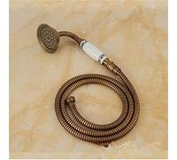 Abbcoert - Soffione doccia in bronzo antico, stile classico, 1,5 m, in acciaio inox, per doccia, in ottone (colore: tubo doccia