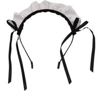 Abbdbd Bandeau À Nœud Papillon Style Soubrette, Bandeau À Volants Style Lolita, Accessoire De Coiffure pour Cosplay Anime, Idéal pour Halloween Ou Saint-Valentin.