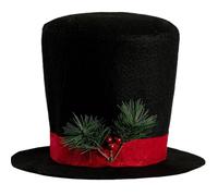 Abbdbd Cappello Babbo Natale Nero, Decorazione Tavolo Natalizia per Casa, Le Vacanze, Le Feste Invernali