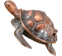 Abbdbd Posacenere in Metallo a Forma di Tartaruga con Coperchio, Posacenere Decorativo Vintage Antivento, Posacenere Portatile Tavolo per Sigarette, per Casa E Ufficio