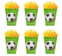 Abbdbd Scatole di Popcorn 24 Pezzi Modello di Calcio Scatole di Popcorn di Calcio Decorazione a Tema di Calcio Scatole di Popcorn Forniture per Feste di Carnevale