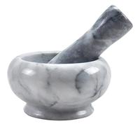 Abbdbd Set di Mortaio E Pestello in Marmo, Ciotola per Macinare Erbe E Spezie, Macina per Aglio, Essenziale per Cucina