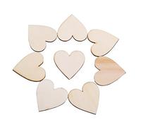Abbellimenti del cuore di legno in bianco di forma di cuore di abbellimento di legno per le nozze di nozze delle placche Art Craft Card Making or Decoration(50mm)