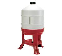 Abbeveratoio A Serbatoio In Plastica 30L Bianco/Rosso