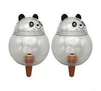 Abbeveratoio automatico a forma di panda per piante da interno ed esterno, progettato per l'uso in vasi, cesti sospesi, aiuole, capacità 500 ml, funzione di irrigazione a goccia