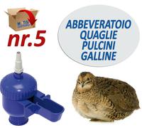 Abbeveratoio automatico a livello costante per polli, galline, colombi - Pezzi 5
