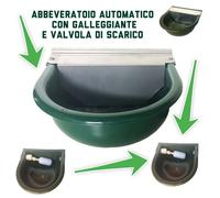 ABBEVERATOIO AUTOMATICO CON GALLEGGIANTE E SCARICO in plastica PER CANI CAVALLI