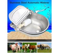 Abbeveratoio automatico in acciaio inossidabile per animali domestici, strumento per bestiame, ciotola per acqua con palla galleggiante per bovini, cavalli, capre, pecore, cani