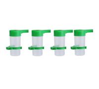 Abbeveratoio automatico multifunzione in plastica verde, 4 pezzi, per uccelli di piccole dimensioni, pappagalli, calopsitte, ondulati, peonie, voliere.