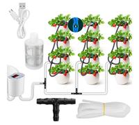 Abbeveratoio automatico per interni - Timer acqua programmabile | Kit irrigazione a goccia per vaso, dispositivi di irrigazione automatica, protezione intelligente contro