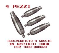 ABBEVERATOIO CONIGLIO A GOCCIA IN ACCIAIO INOX PER TUBO QUADRO