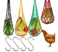 Abbeveratoio e Mangiatoia per Galline - Mangime Galline Ovaiole, Mangime Galline con Rete per Polli, Mangiatoie per Galline, Recinto per Galline, Mangiatoia Galline - Design Sospeso per Massima Igiene