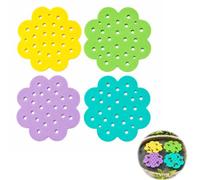 Abbeveratoio galleggiante per api, a forma di fiore, per giardino, 4 pezzi | Stazione d'acqua leggera in PVC per api e farfalle, in quattro colori vivaci, salva gli insetti dall'annegamento