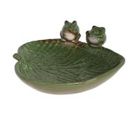 Abbeveratoio in ceramica con rane, altezza 8,7 cm.