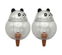 Abbeveratoio in plastica a forma di panda per piante, 500 ml, | Sistema di gocciolamento automatico, a forma di panda, riduce l'irrigazione per frequenza, per una decorazione ideale per la