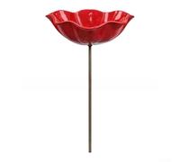 Abbeveratoio per api a base di ferro con cattura del sole e dimensioni funzionali che supportano l'attività del giardino tutto l'anno (rosso)