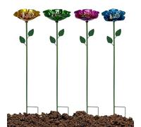 Abbeveratoio per,Bevitore a Forma di in Metallo | Set da 4 Pezzi per Giardino e Esterni,per Uso Interno ed Esterno, Sentiero, Giardino, Cortile, Prato, Balcone
