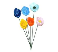 Abbeveratoio per da giardino | Set di 6 bagni su ,bagno con ape a farfalla in ceramica a forma di colorato per il giardino, per colibrì decorazione esterna terrazza