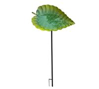 Abbeveratoio Per Da Giardino, Supporto Decorativo Per Mangiare E Bere Da 25 Pollici Per Con Design A Foglia In Metallo | Abbeveratoio Per Per Balcone, Terrazza, Prato, Decorazi