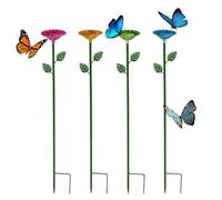 Abbeveratoio per giardino, 4 pezzi, resistente alle intemperie, in metallo, per cortile, parco, balcone, cortile, terrazza, fattoria, cortile e