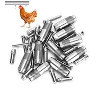 Abbeveratoio per Polli, 10 Pezzi Abbeveratoi Automatici per Acqua per Polli Abbeveratoio per Pulcini Abbeveratoio per Polli Abbeveratoio per Pollo in Acciaio Inossidabile
