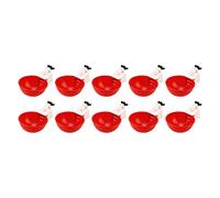 Abbeveratoio per Polli, 10 Pezzi Abbeveratoio Automatico per Pollame Ciotola per Acqua per Polli Tazze per Acqua per Polli Alimentatore per Acqua per Polli Ciotola per Pollame