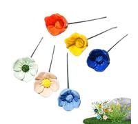 Abbeveratoio per , set di 6 bagni su pali | Bagno in ceramica colorata a forma di per e farfalle | per colibrì decorazione esterna giardino terrazza
