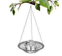 Abbeveratoio per uccelli con fontana, ciotola dell'acqua con pompa elettrica, antiruggine e trasparente, per terrazza, balcone, prato, sentieri da giardino, cortile