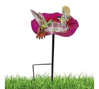 Abbeveratoio per uccelli, con paletto, decorativo, resistente alle intemperie, per esterni, per mangiare, bere, il bagno, birdwatching, , farfalla, ape