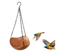 Abbeveratoio per uccelli da appendere e mangiatoia in plastica con catena | Ciotola da bagno per uccelli da appendere, 2 in 1, stazione per bere uccelli selvatici, in plastica resistente con catena in