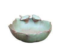 Abbeveratoio per uccelli da terra, grande mangiatoia decorativa per giardino, vaso in ceramica per uccelli, per giardino, patio, balcone, terrazza, interni ed esterni