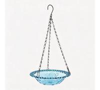 Abbeveratoio per uccelli e mangiatoia da appendere per giardino, birdwatching con vassoio per attività di manutenzione ordinaria (blu)