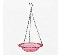 Abbeveratoio per uccelli e mangiatoia da appendere per giardino, birdwatching con vassoio per attività di manutenzione ordinaria (rosa)