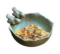 Abbeveratoio per uccelli in ceramica per giardino e terrazza, stile retrò, decorativa per uccelli, scoiattoli, insetti su prato e terrazza