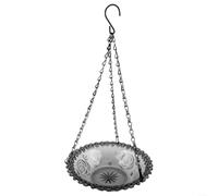 Abbeveratoio per uccelli in metallo a energia solare, 25 cm, resistente | Pannello ad alta efficienza da 6,5 W, funziona in luce debole, flusso d'acqua continuo, fonte di alimentazione