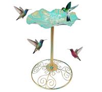 Abbeveratoio per uccelli in metallo, per mangiatoia per uccelli all'aperto, abbeveratoio d'acqua antiruggine per decorazione da giardino o balcone