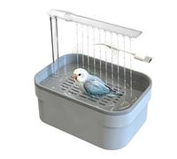 Abbeveratoio per uccelli per interni, automatico, resistente agli spruzzi | Vasca da doccia per uccelli, per cortile, terrazza, balcone, cortile, giardino, esterno