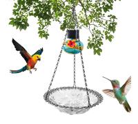 Abbeveratoio Per Uccelli,Piccola Vasca Per Uccelli - Facile da Pulire Antiruggine Resistente al Maltempo Casetta Abbeveratoio Decorativa per Giardino Terrazza Balcone Finestra Recinzione
