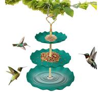 Abbeveratoio Per Uccelli, Vaschette A Tre Livelli Per Bagno Di Uccelli, Accessorio Per Pappagalli E Uccellini Come Parrocchetti E Cocorite