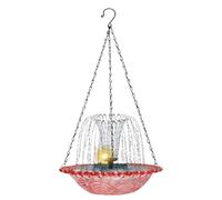 Abbeveratoio solare per uccelli, in ABS per esterni, 23,5 x 46 cm, di 'acqua a pompa, decorazione da giardino, decorazione per la fauna selvatica, , , parrocchetto
