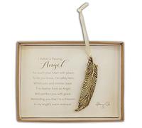 Abbey & CA Gift Bo Passing angelo piuma ornamento su nastro bianco