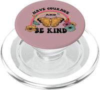 Abbi coraggio e sii gentile Hippie Butterfly Rainbow PopSockets PopGrip per MagSafe