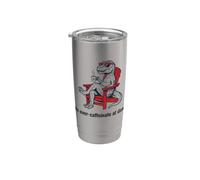Abbiamo esagerato con la caffeina all'alba Funny Dinosaur Coffee Lover Retro Bicchiere termico in acciaio inox doppia parete