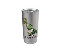 Abbiamo letto a Dawn Frog Funny Frog Meme Reading Bookworm Reader Bicchiere termico in acciaio inox doppia parete