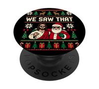 Abbiamo visto che Gesù e Babbo Natale divertente Natale PopSockets PopGrip Adesivo