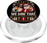 Abbiamo visto che Gesù e Babbo Natale divertente Natale PopSockets PopGrip per MagSafe